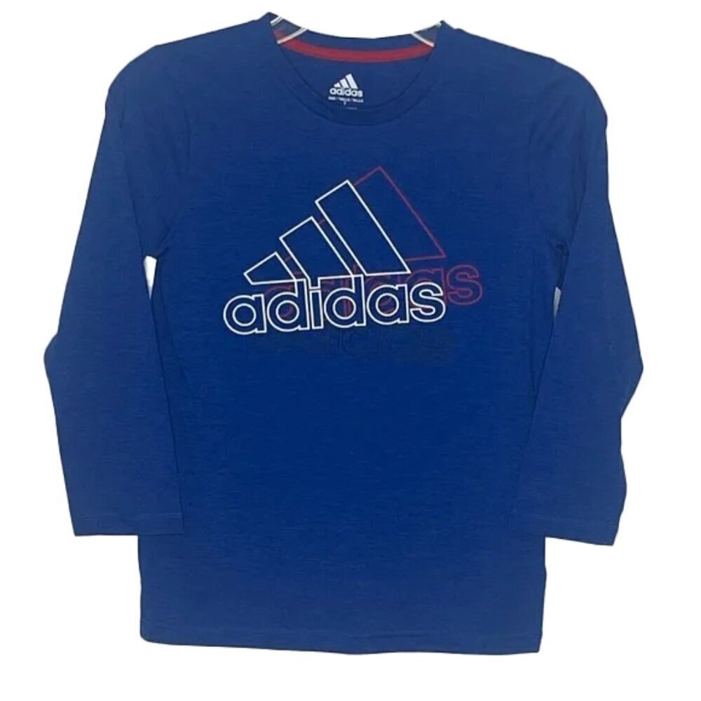 ❤️ 🆕 ASIDAS Kids Long Sleeve Tee in Bold Blue Size 7